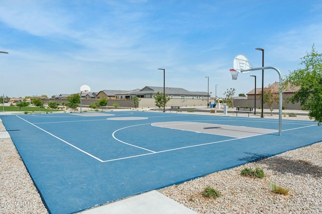 view of basketball court with community basketball court