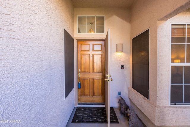 view of doorway to property