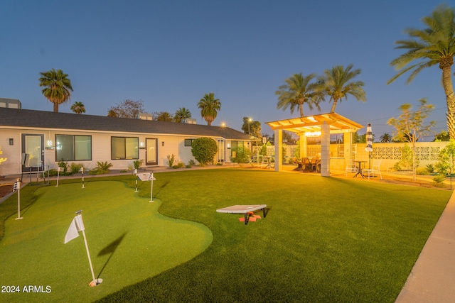 back of house featuring a patio and a pergola