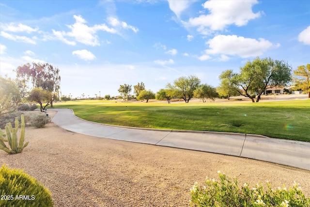 surrounding community featuring a lawn