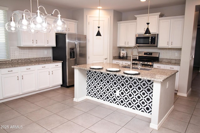 20471 E Carriage Way, Queen Creek, AZ 85142 - kitchen featuring stainless steel appliances, backsplash, white cabinetry, and recessed lighting