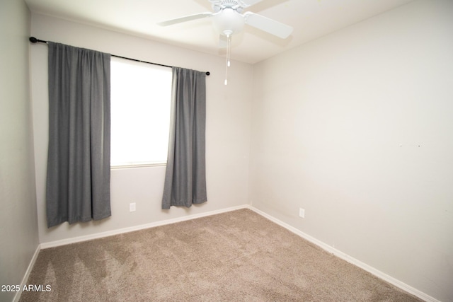 20471 E Carriage Way, Queen Creek, AZ 85142 - spare room featuring carpet, baseboards, and ceiling fan