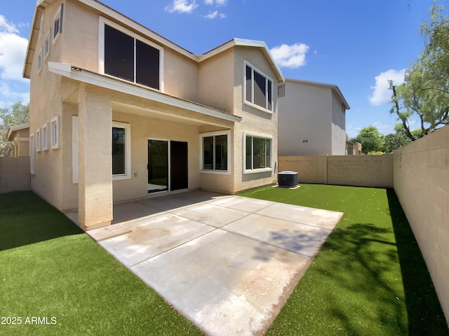 4229 E Betsy Ln, Gilbert, AZ 85296 - rear view of property featuring stucco siding, a fenced backyard, and a patio