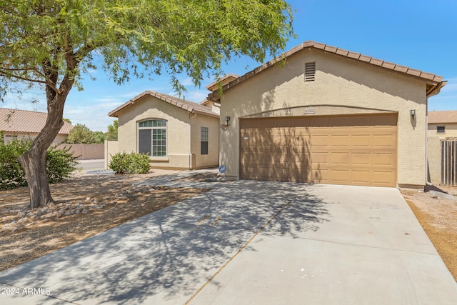 view of front of home featuring a garage