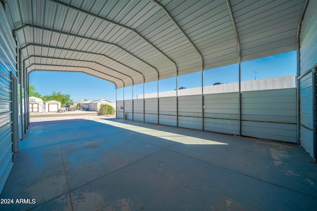 view of pool featuring a carport