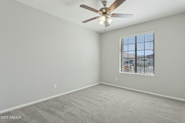 4634 W Aire Libre Ave, Glendale, AZ 85306 - empty room featuring carpet, baseboards, and ceiling fan