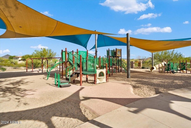 view of community jungle gym