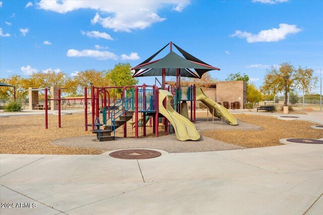 view of community jungle gym