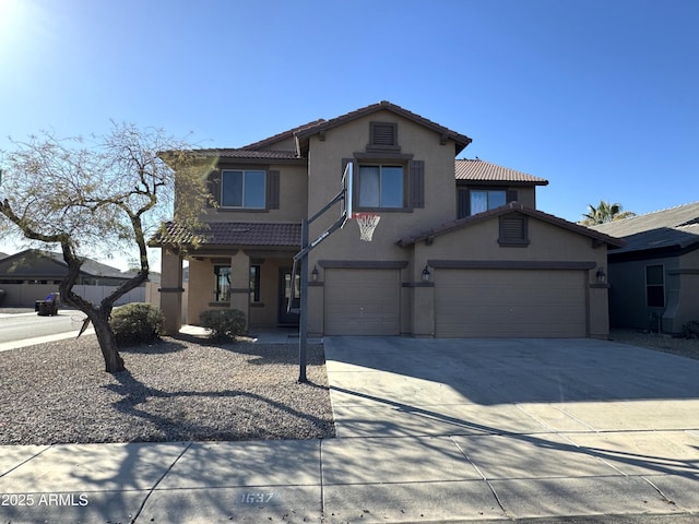 view of front of house featuring a garage