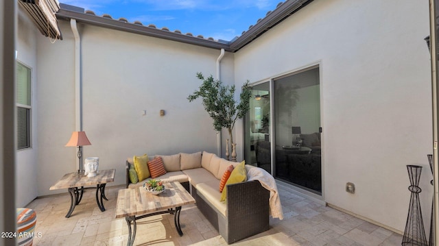 view of patio / terrace with an outdoor living space