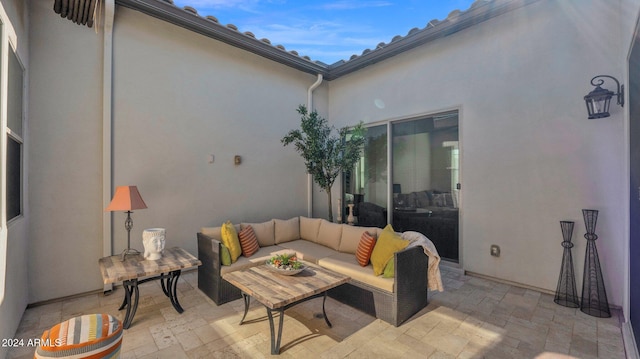 view of patio featuring outdoor lounge area