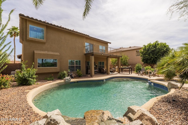9708 E Pampa Ave, Mesa, AZ 85212 - view of swimming pool with a patio and fence