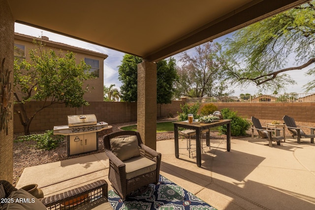 9708 E Pampa Ave, Mesa, AZ 85212 - view of patio with a fenced backyard