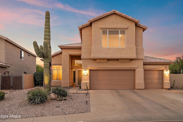 view of front of home featuring a garage