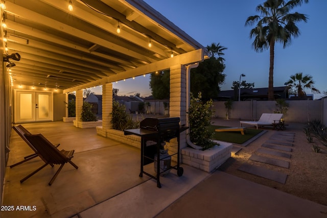 view of patio / terrace featuring a fenced backyard