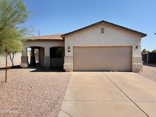 ranch-style house with a garage