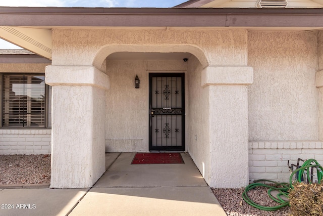 view of doorway to property