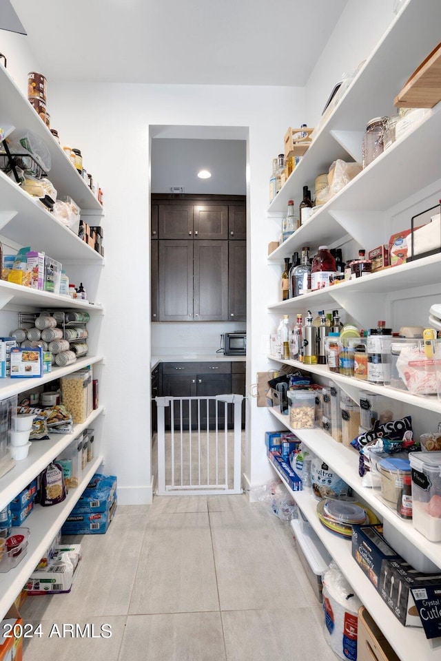 view of pantry