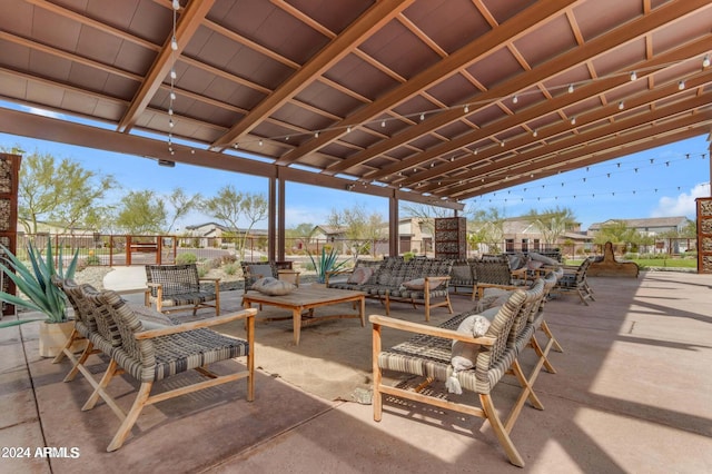 view of patio / terrace featuring an outdoor hangout area
