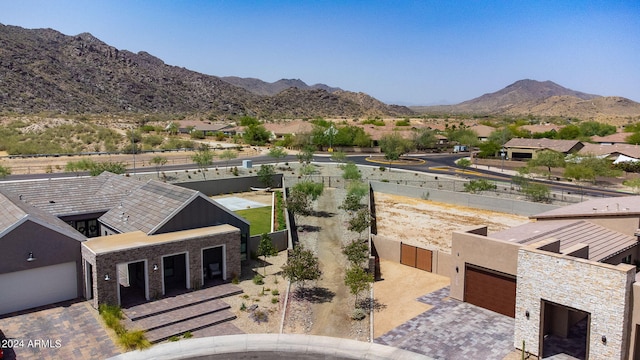 view of mountain feature with a residential view