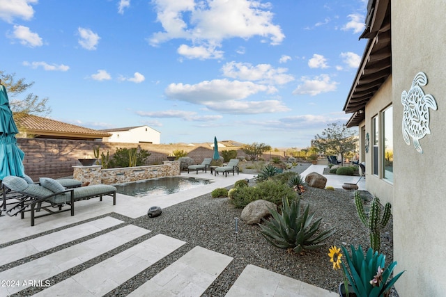 view of yard featuring a patio