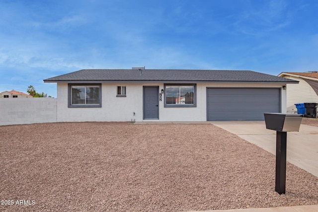 ranch-style house with a garage