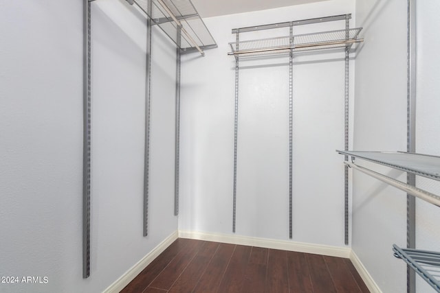 walk in closet featuring hardwood / wood-style floors