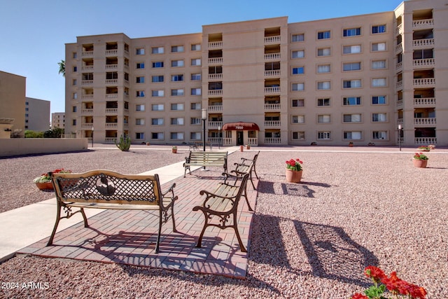 view of patio with a balcony