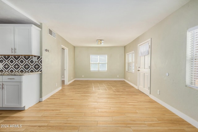 interior space with light wood-type flooring