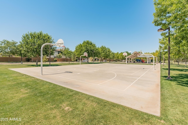 view of basketball court featuring community basketball court