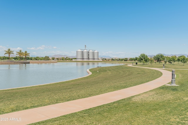 water view featuring mountains