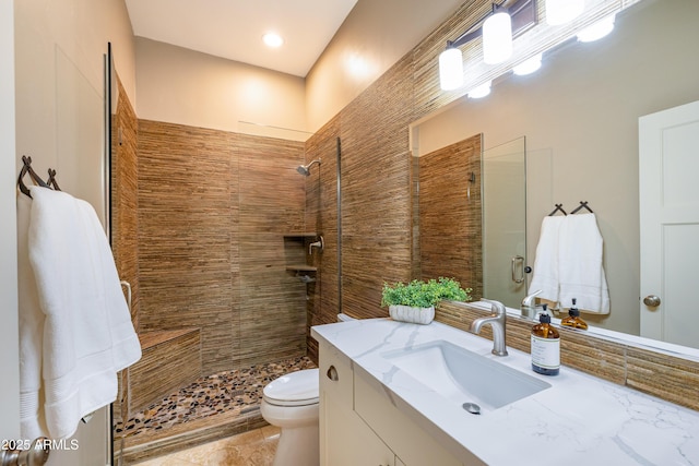 5240 Sierra Vis, Flagstaff, AZ 86001 - full bath featuring vanity, a stall shower, and toilet