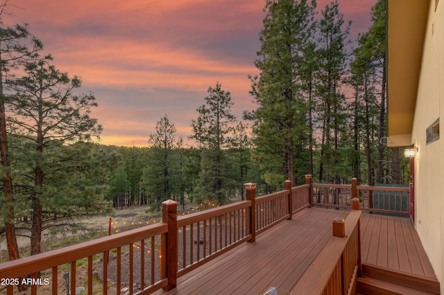 5240 Sierra Vis, Flagstaff, AZ 86001 - view of deck at dusk