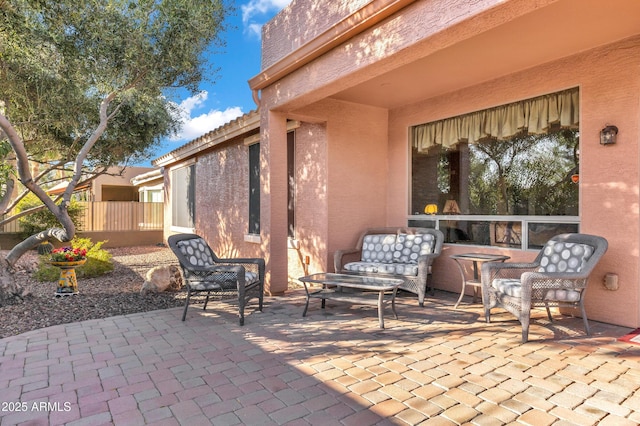 view of patio with fence