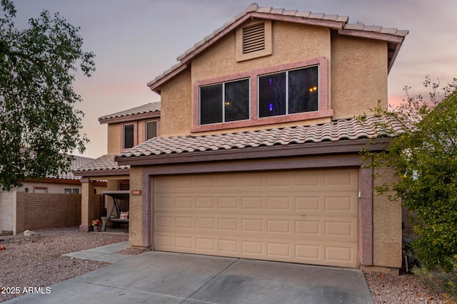 view of front of house featuring a garage