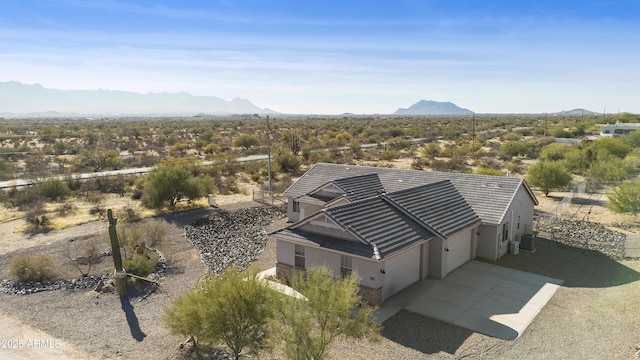 aerial view featuring a mountain view