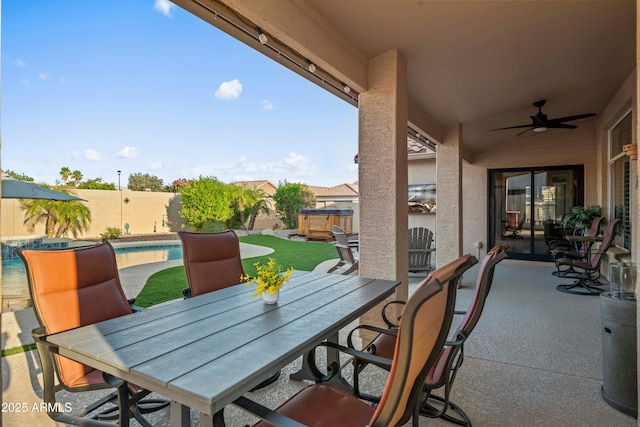 4029 N 160th Dr, Goodyear, AZ 85395 - fenced backyard with outdoor dining area and a patio