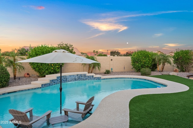 4029 N 160th Dr, Goodyear, AZ 85395 - view of swimming pool with a fenced backyard