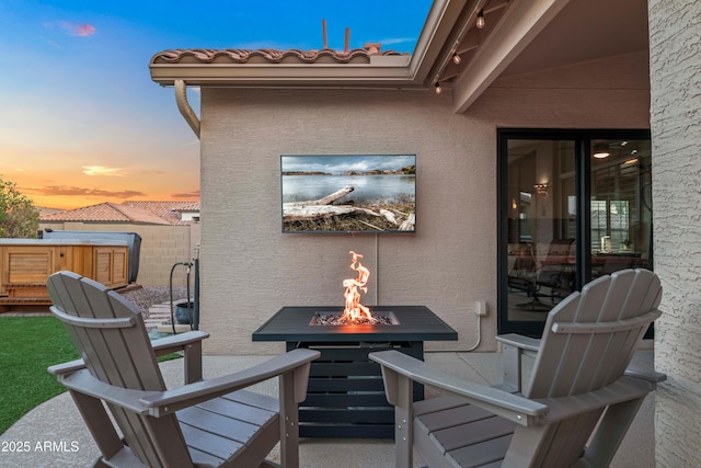 4029 N 160th Dr, Goodyear, AZ 85395 - view of patio / terrace featuring an outdoor fire pit