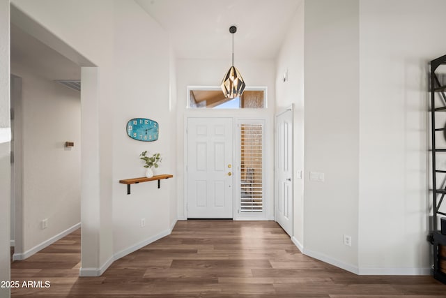 4029 N 160th Dr, Goodyear, AZ 85395 - foyer entrance featuring wood finished floors and baseboards