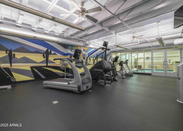 114 W Adams St Unit 907, Phoenix, AZ 85003 - gym with ceiling fan