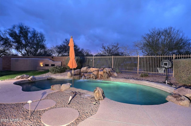 21840 N 43rd St, Phoenix, AZ 85050 - view of pool featuring a fenced in pool and a fenced backyard