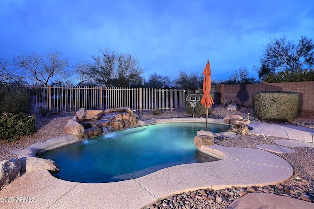 21840 N 43rd St, Phoenix, AZ 85050 - view of pool with a fenced backyard and a fenced in pool