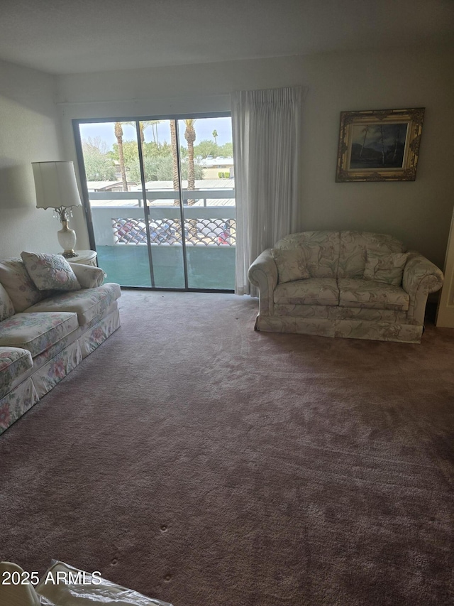 view of carpeted living room
