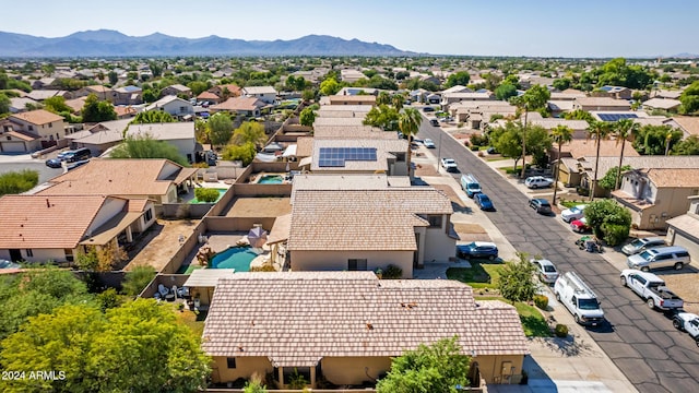 aerial view featuring a mountain view