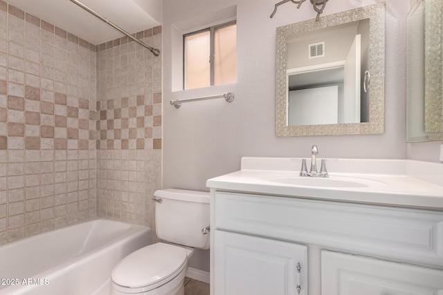 1173 E Cochise Dr, Phoenix, AZ 85020 - full bathroom with toilet, vanity, and bathtub / shower combination