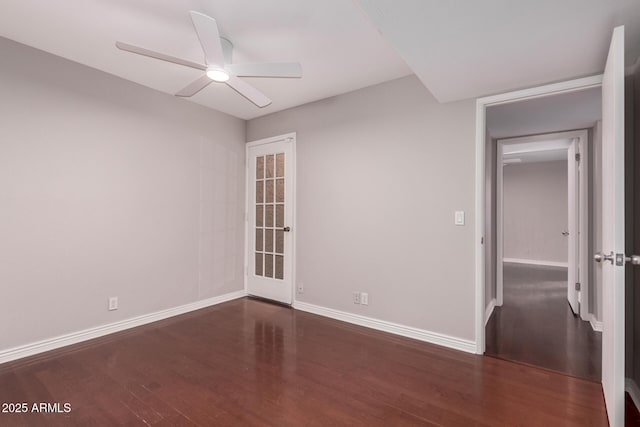 1173 E Cochise Dr, Phoenix, AZ 85020 - unfurnished room featuring wood finished floors, ceiling fan, and baseboards