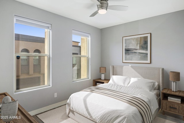 bedroom with ceiling fan