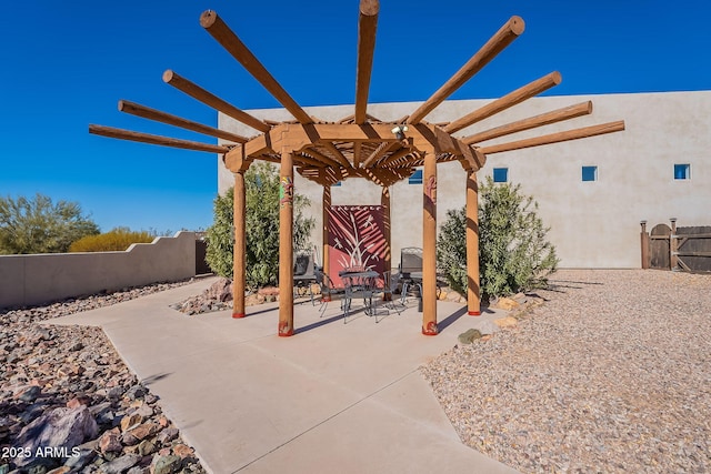 view of patio / terrace with a pergola