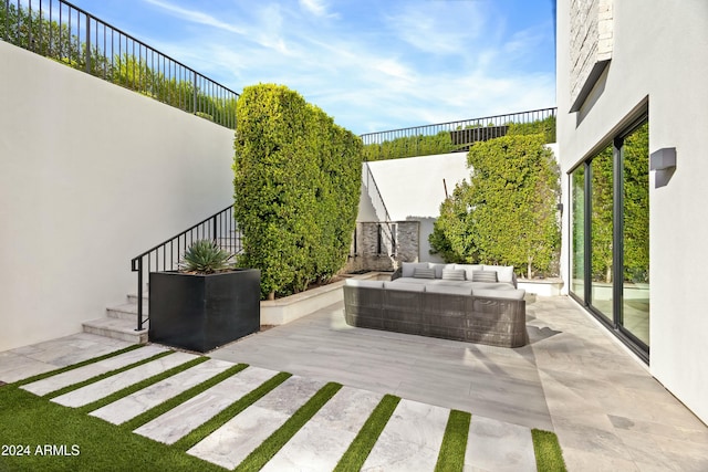 6862 E Joshua Tree Ln, Paradise Valley, AZ 85253 - view of patio featuring an outdoor living space